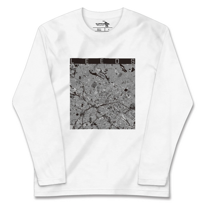 【リーズ（イギリス）】地図柄ロングスリーブTシャツ