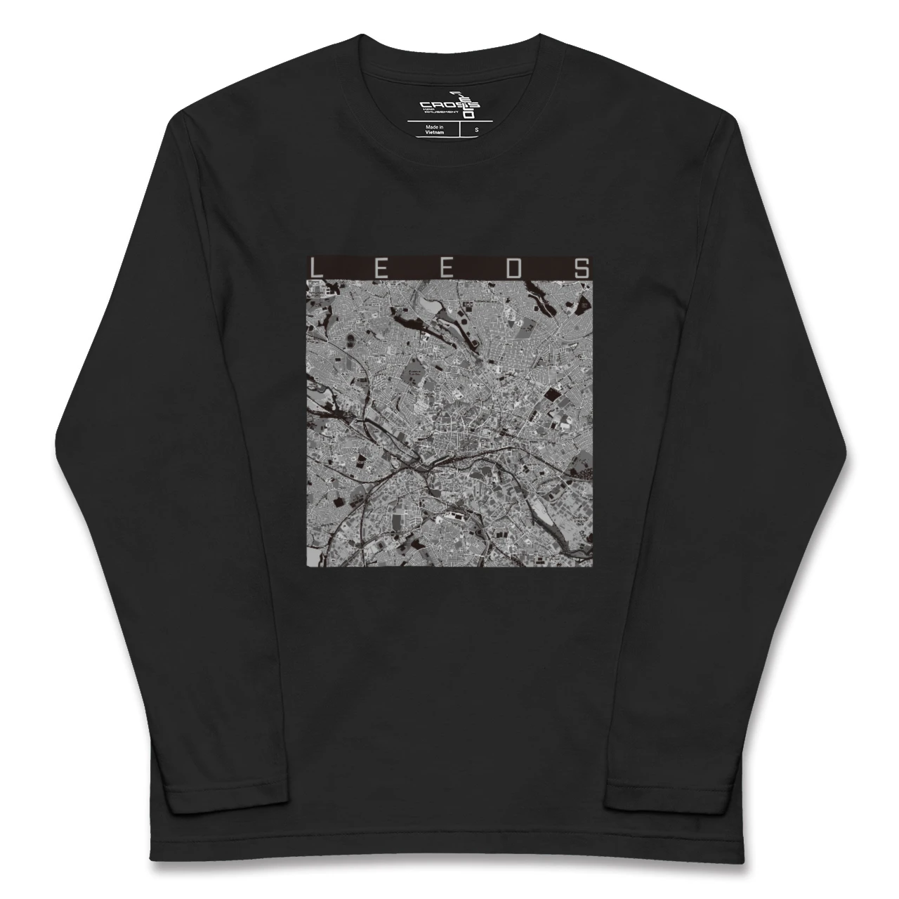 【リーズ（イギリス）】地図柄ロングスリーブTシャツ