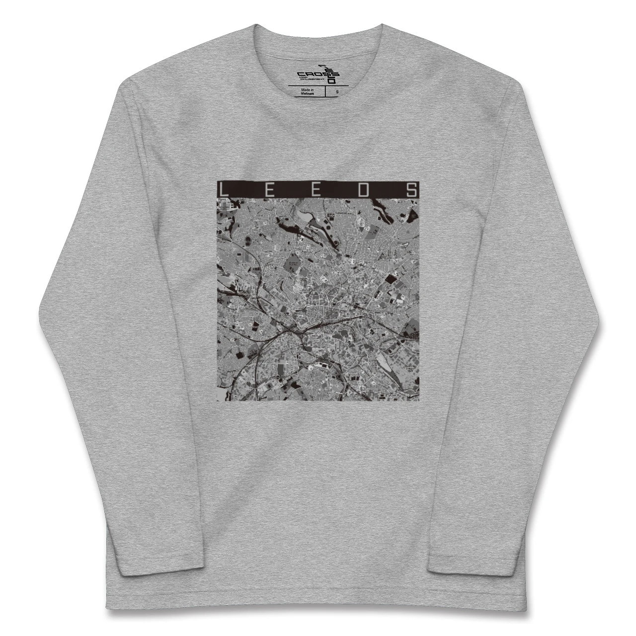【リーズ（イギリス）】地図柄ロングスリーブTシャツ