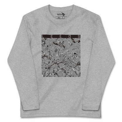 【リーズ（イギリス）】地図柄ロングスリーブTシャツ
