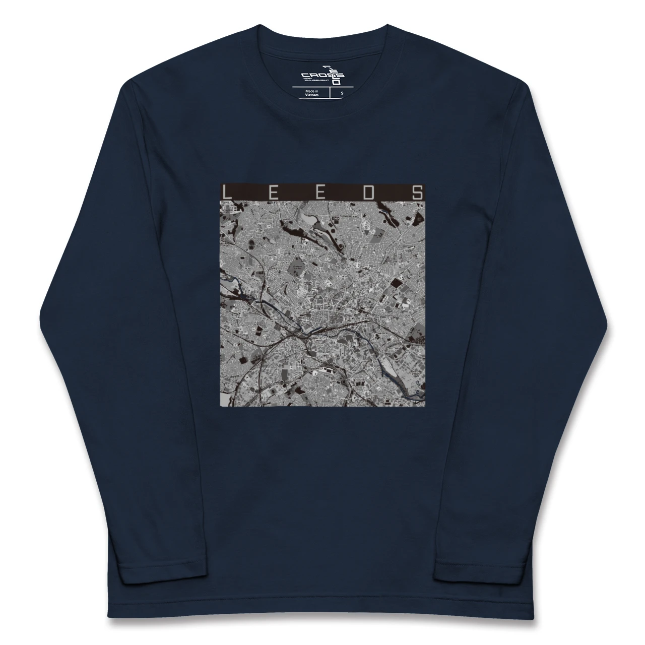 【リーズ（イギリス）】地図柄ロングスリーブTシャツ