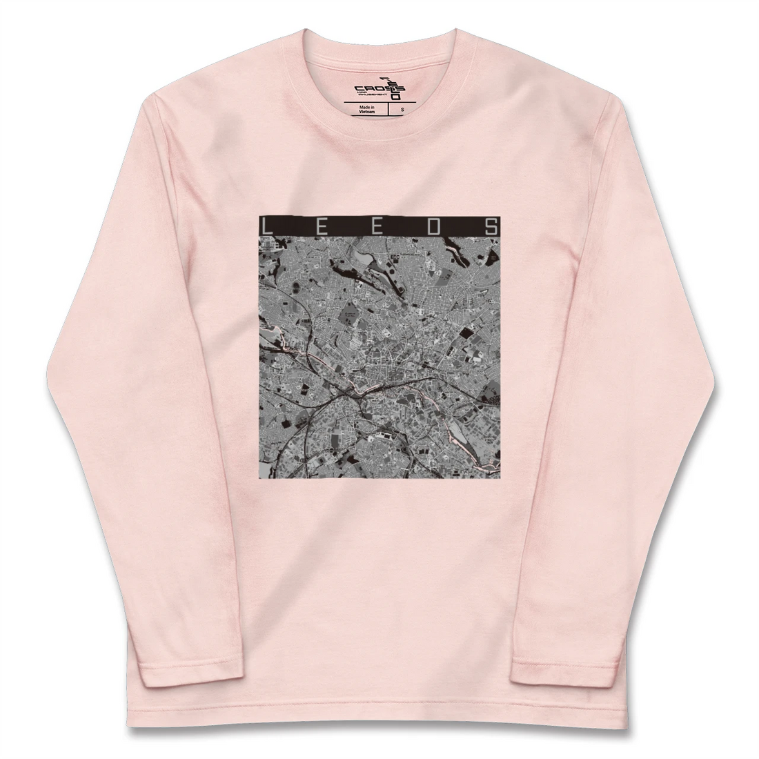【リーズ（イギリス）】地図柄ロングスリーブTシャツ