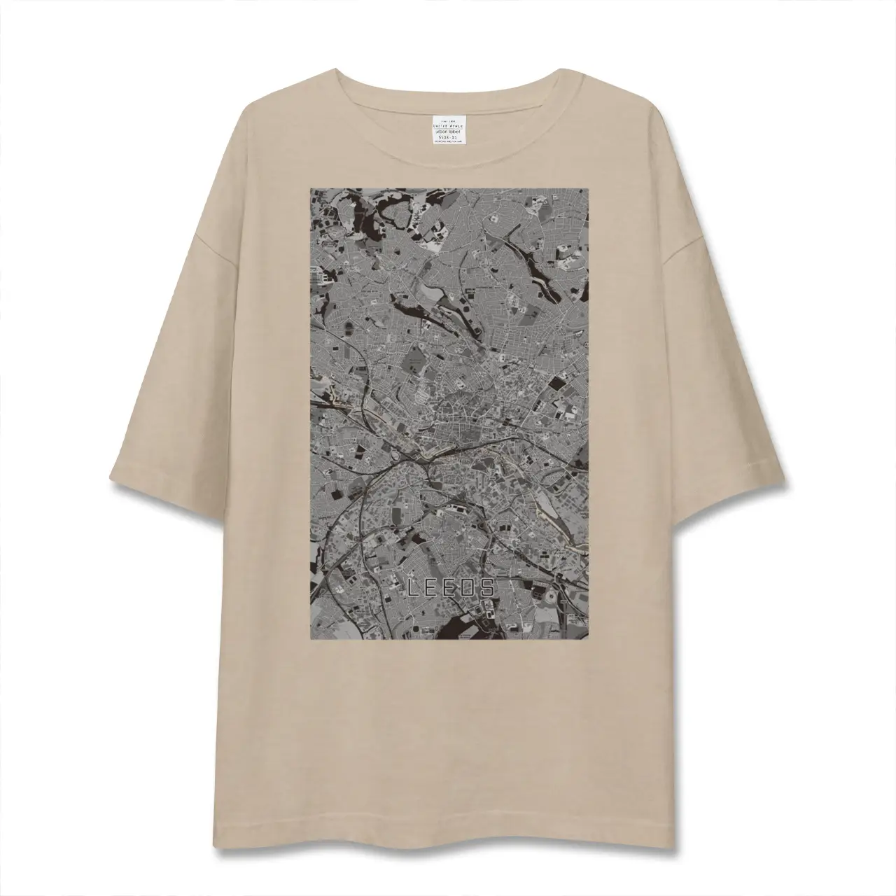 【リーズ（イギリス）】地図柄ビッグシルエットTシャツ