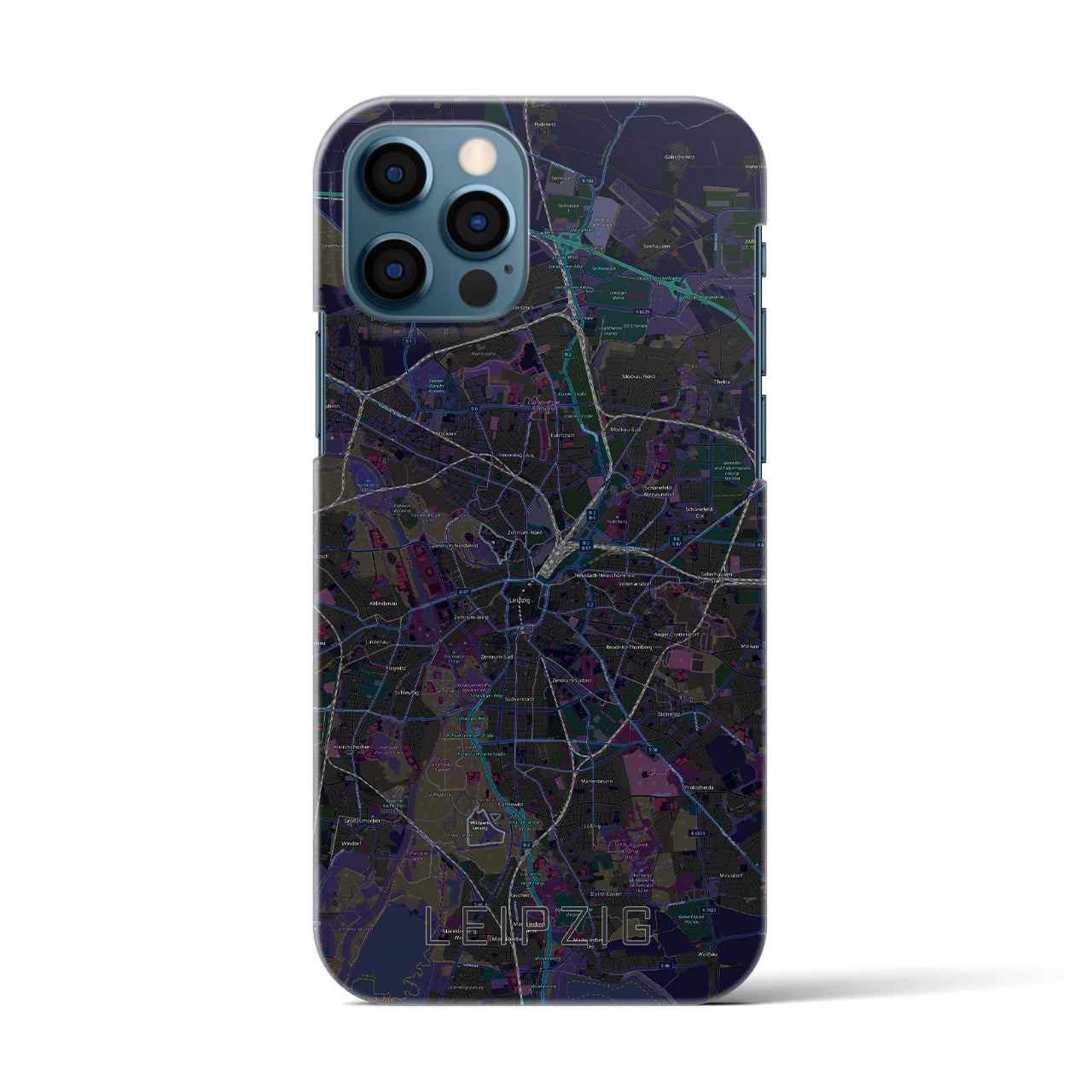 【ライプツィヒ（ドイツ）】地図柄iPhoneケース（バックカバータイプ）