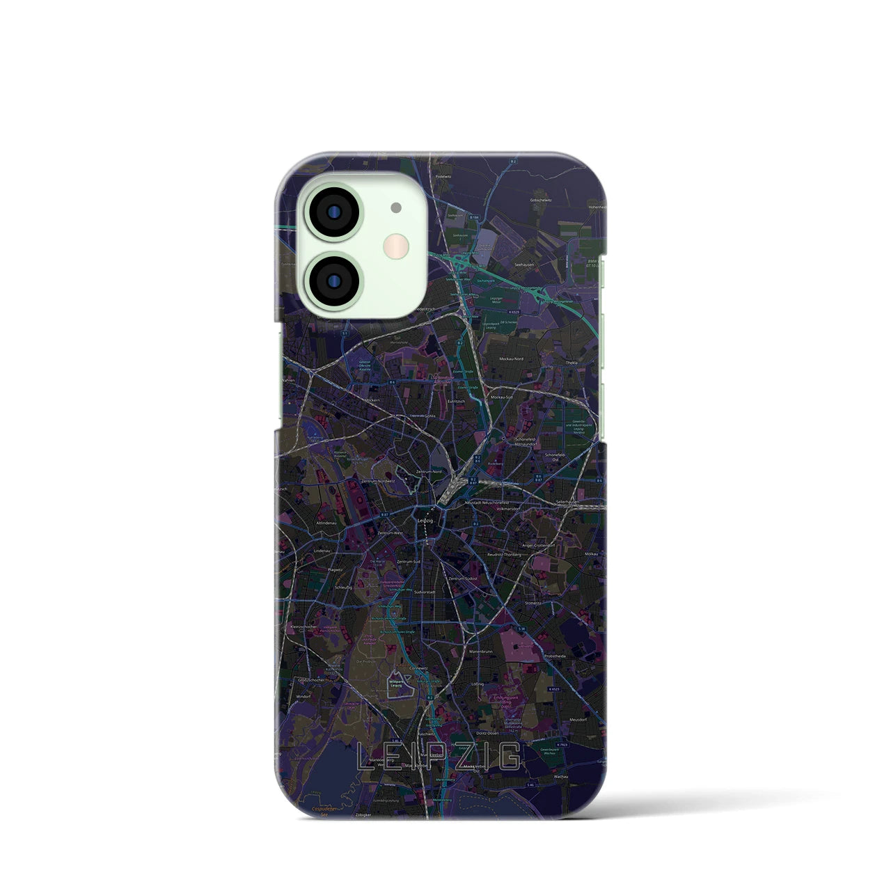 【ライプツィヒ（ドイツ）】地図柄iPhoneケース（バックカバータイプ）