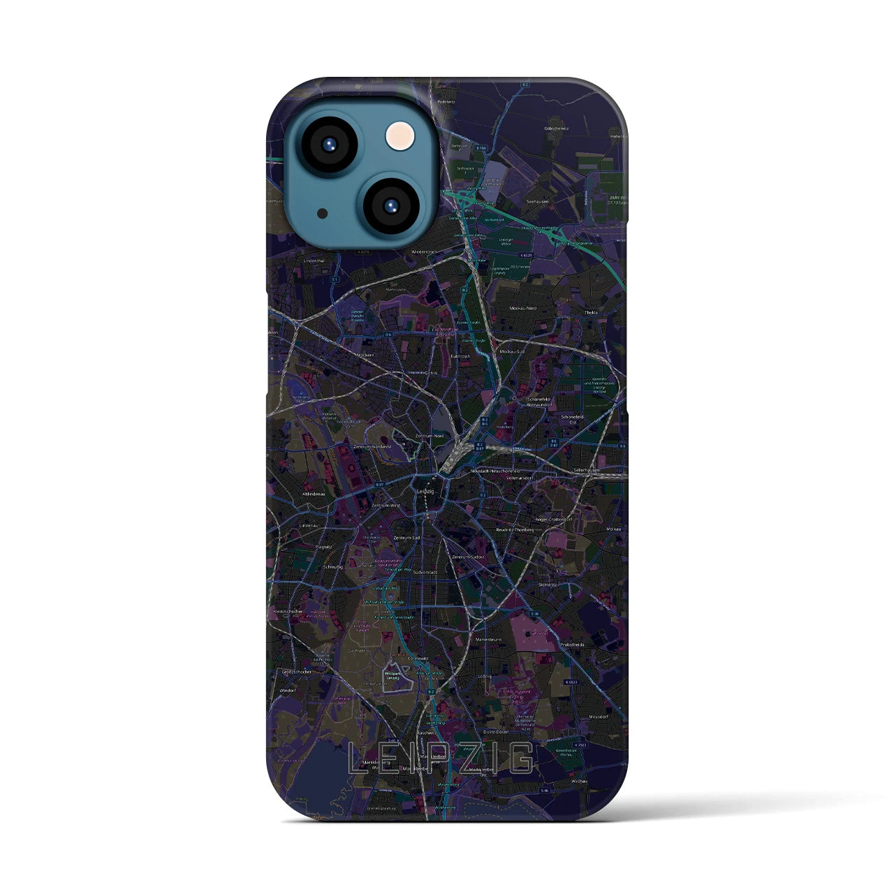 【ライプツィヒ（ドイツ）】地図柄iPhoneケース（バックカバータイプ）