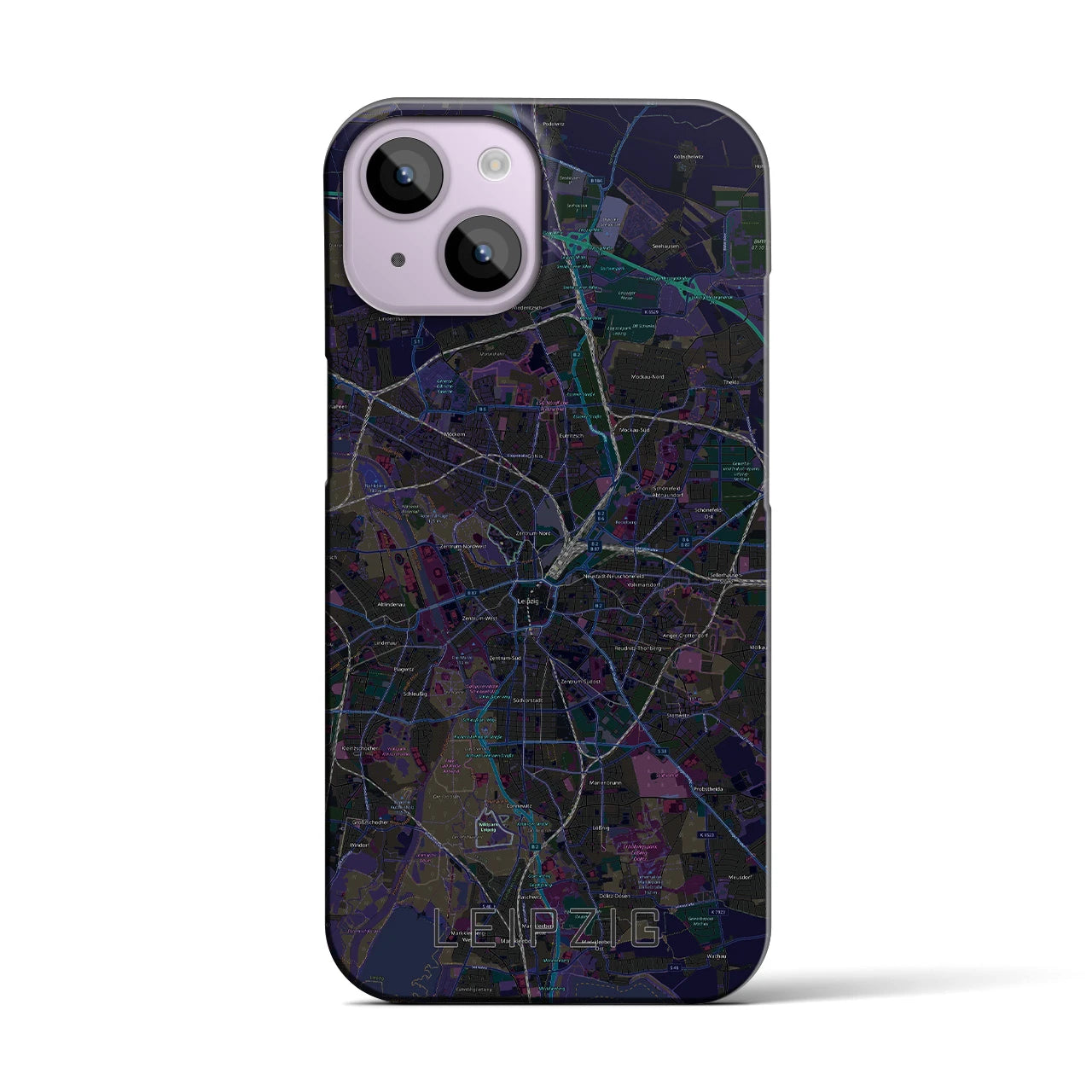 【ライプツィヒ（ドイツ）】地図柄iPhoneケース（バックカバータイプ）