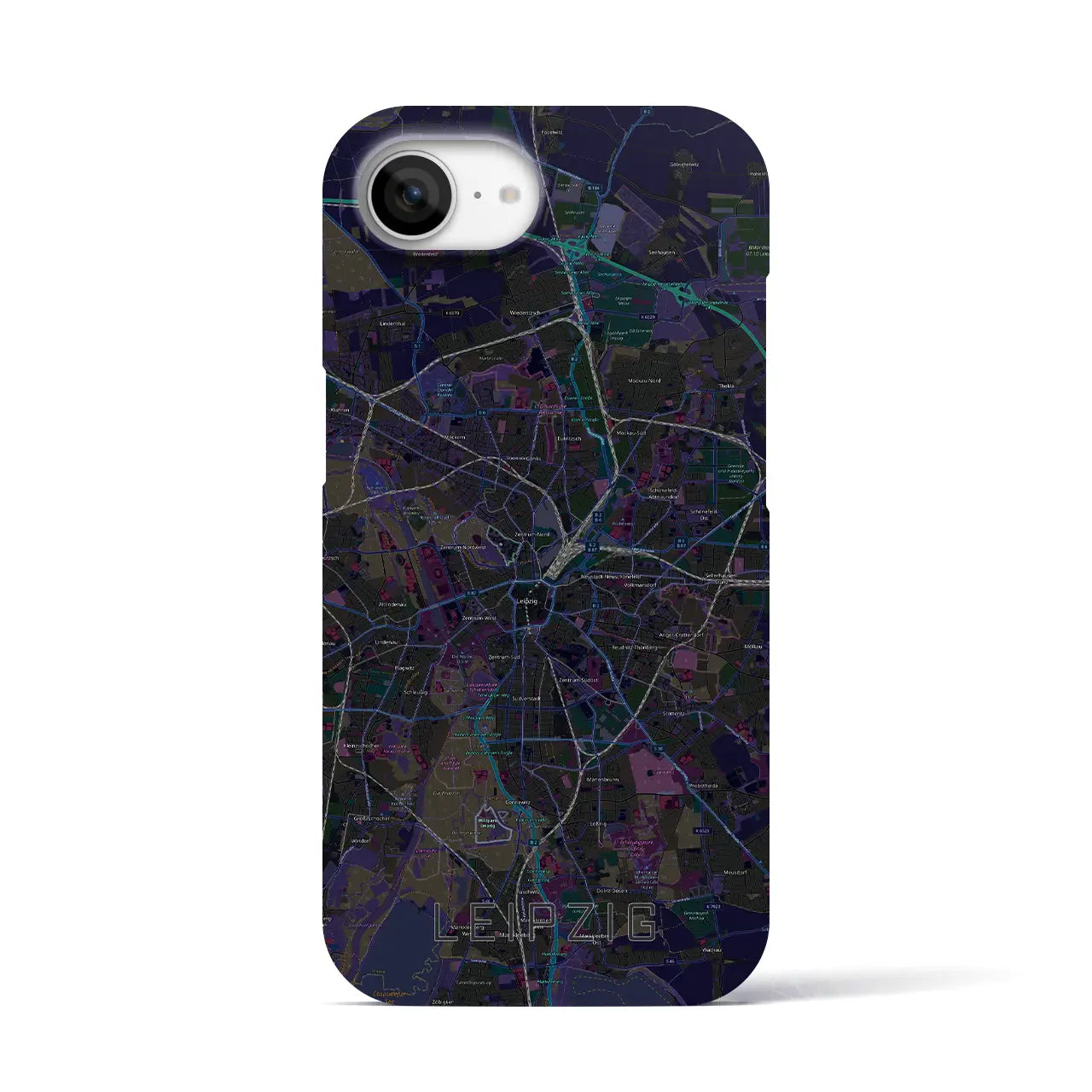 【ライプツィヒ（ドイツ）】地図柄iPhoneケース（バックカバータイプ）