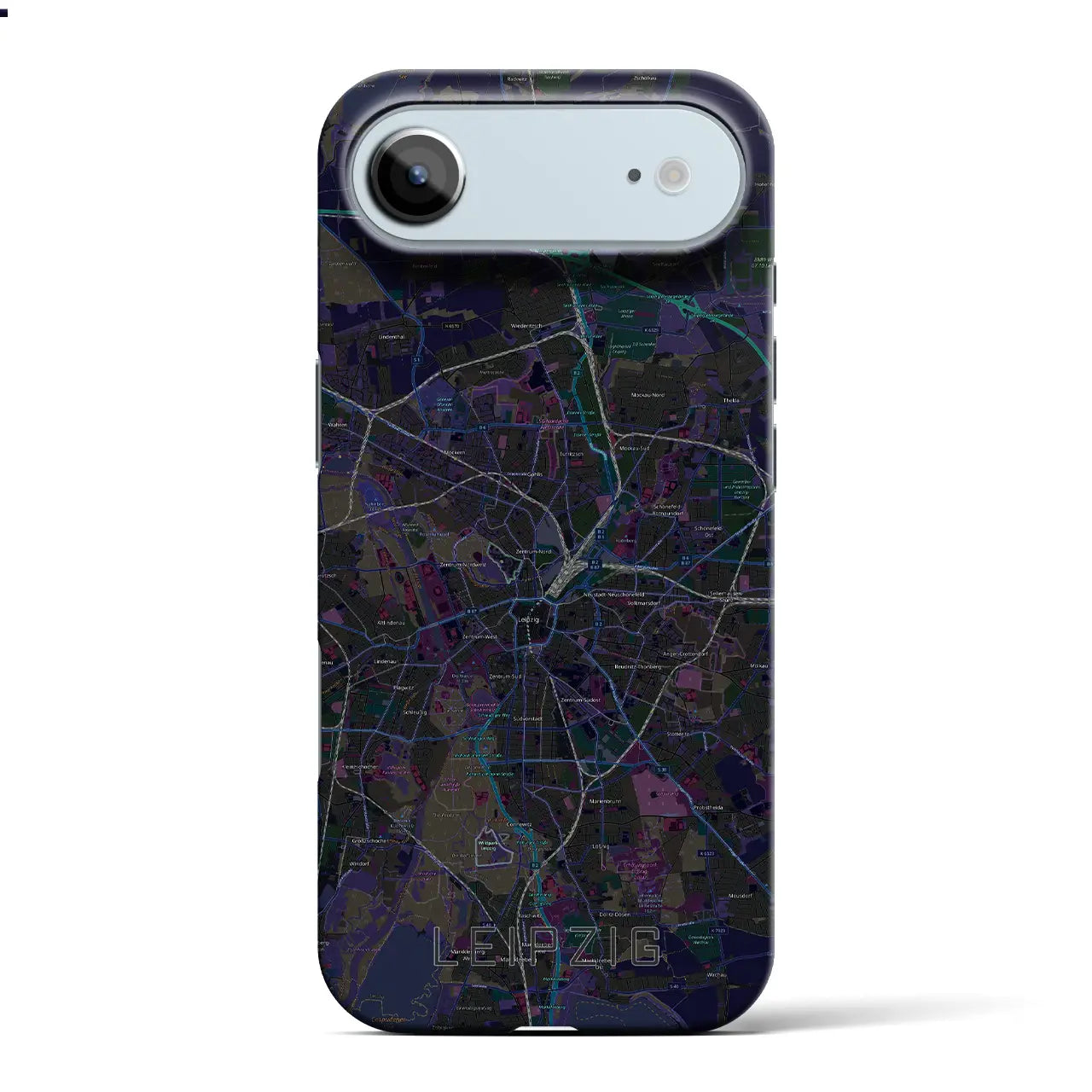 【ライプツィヒ（ドイツ）】地図柄iPhoneケース（バックカバータイプ）