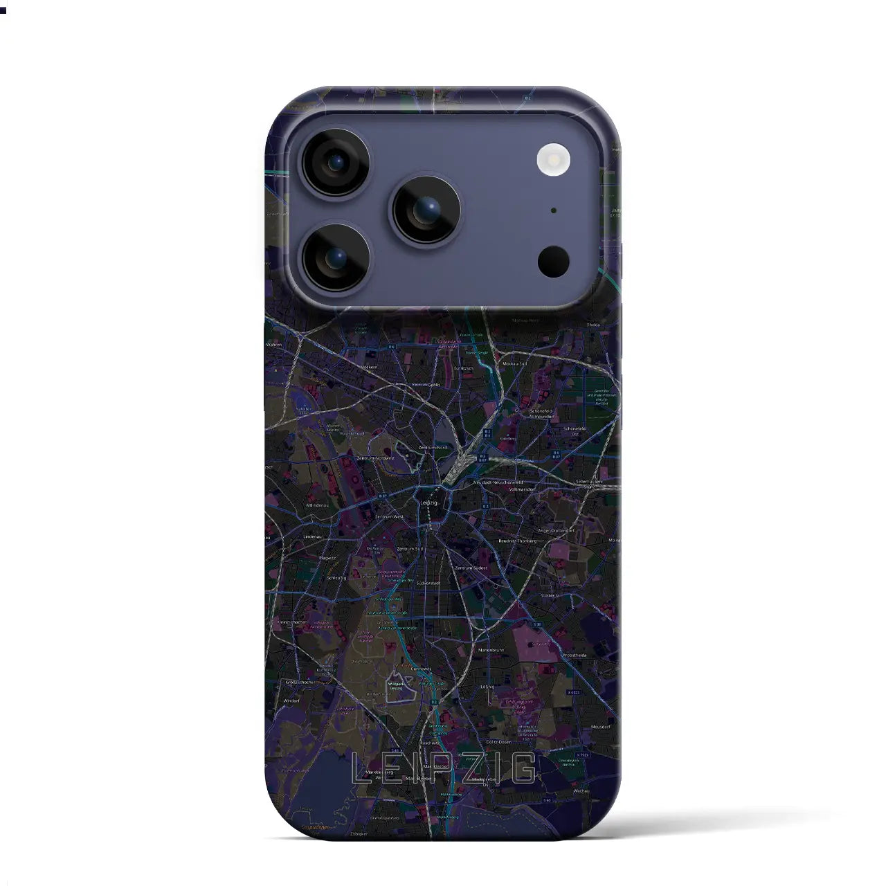 【ライプツィヒ（ドイツ）】地図柄iPhoneケース（バックカバータイプ）