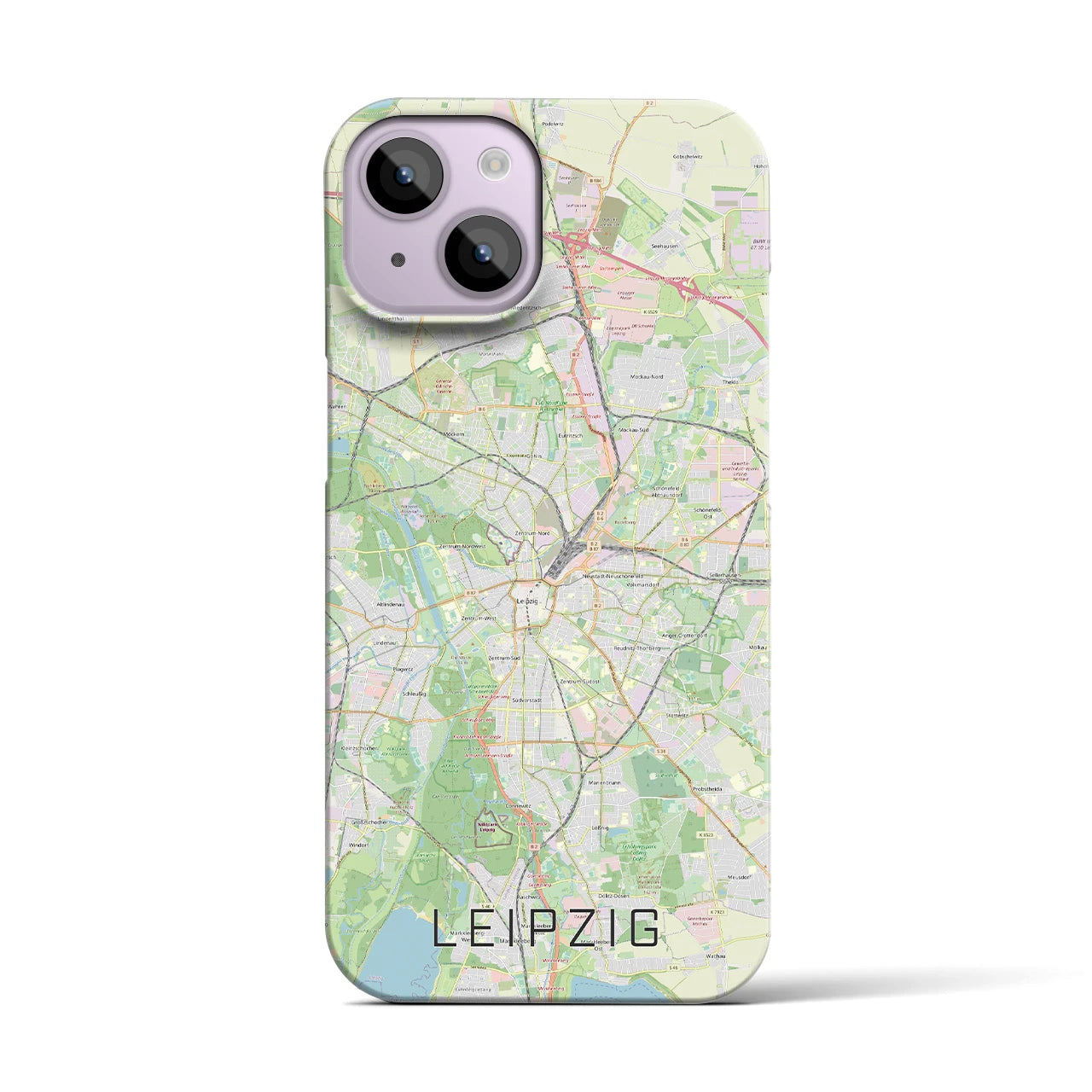 【ライプツィヒ（ドイツ）】地図柄iPhoneケース（バックカバータイプ）