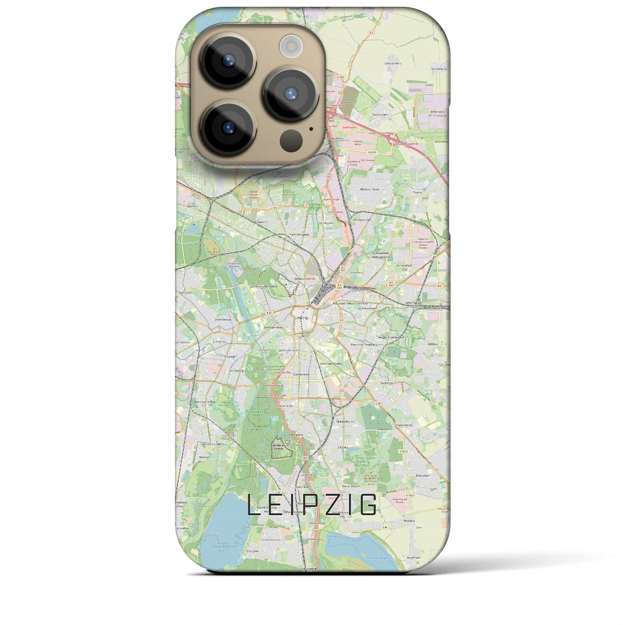 【ライプツィヒ（ドイツ）】地図柄iPhoneケース（バックカバータイプ）