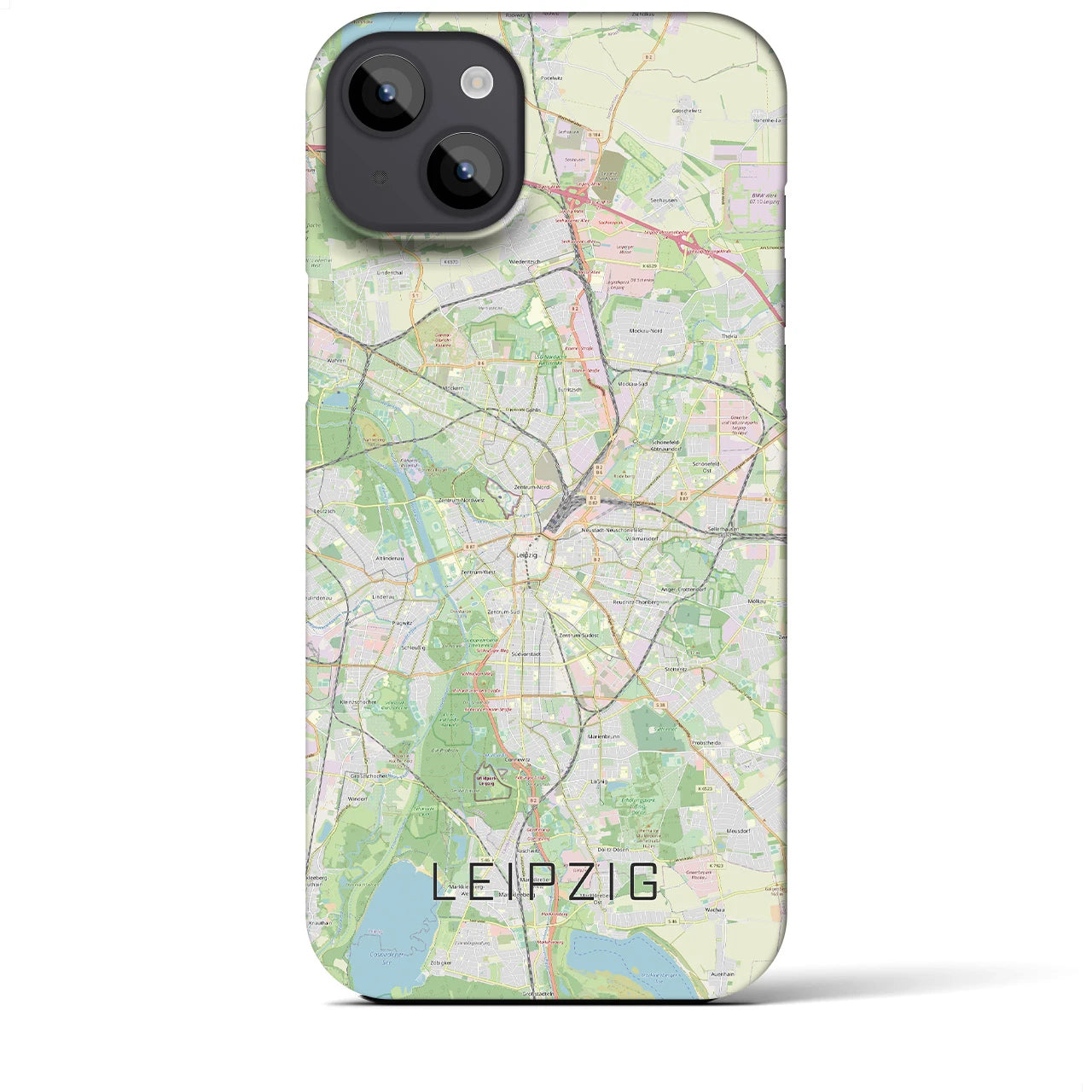 【ライプツィヒ（ドイツ）】地図柄iPhoneケース（バックカバータイプ）