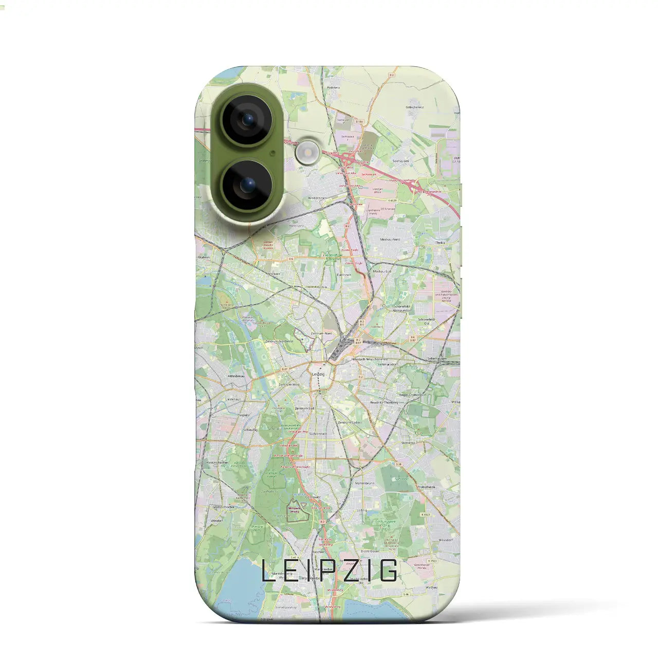 【ライプツィヒ（ドイツ）】地図柄iPhoneケース（バックカバータイプ）