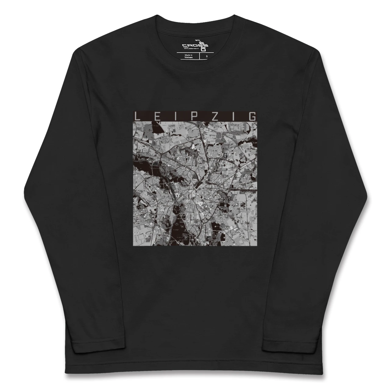 【ライプツィヒ（ドイツ）】地図柄ロングスリーブTシャツ