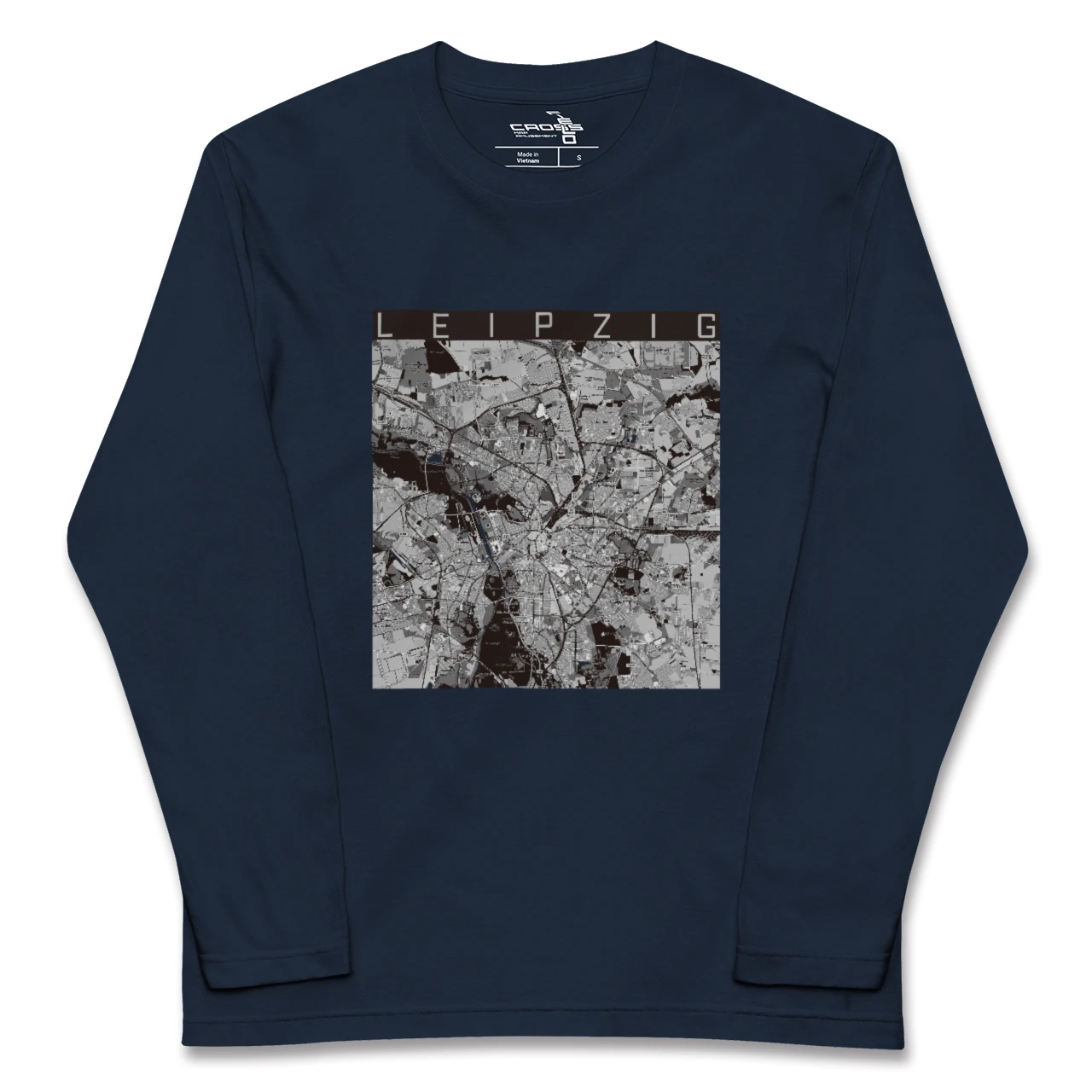 【ライプツィヒ（ドイツ）】地図柄ロングスリーブTシャツ