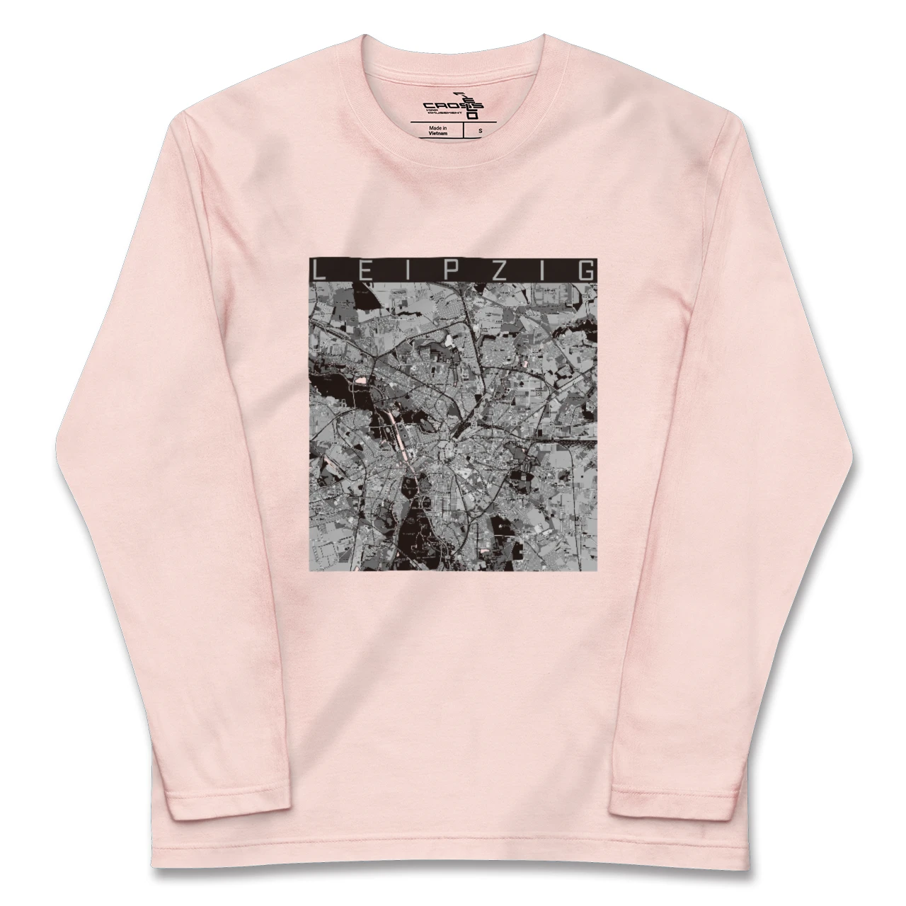 【ライプツィヒ（ドイツ）】地図柄ロングスリーブTシャツ