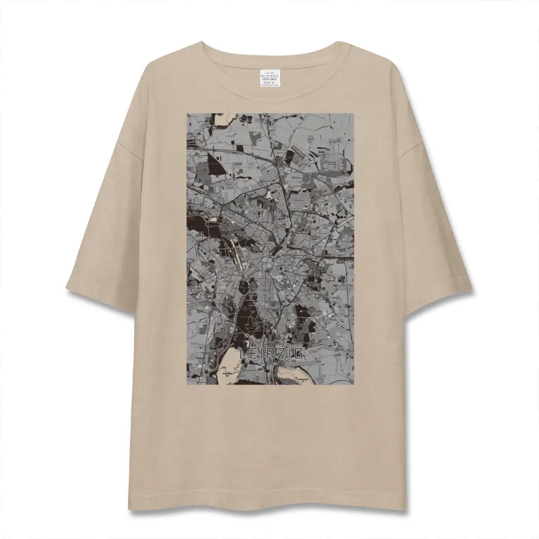 【ライプツィヒ（ドイツ）】地図柄ビッグシルエットTシャツ