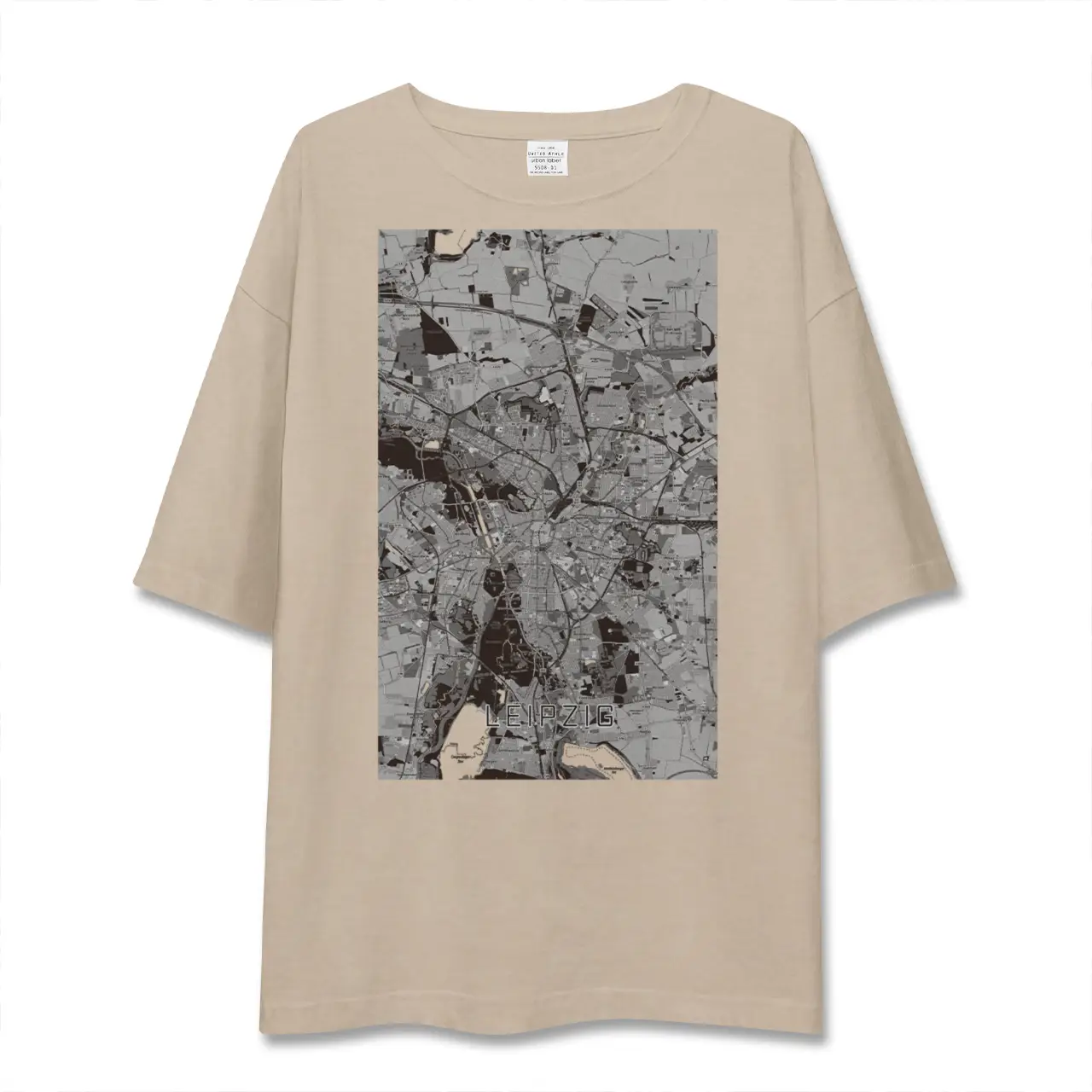 【ライプツィヒ（ドイツ）】地図柄ビッグシルエットTシャツ