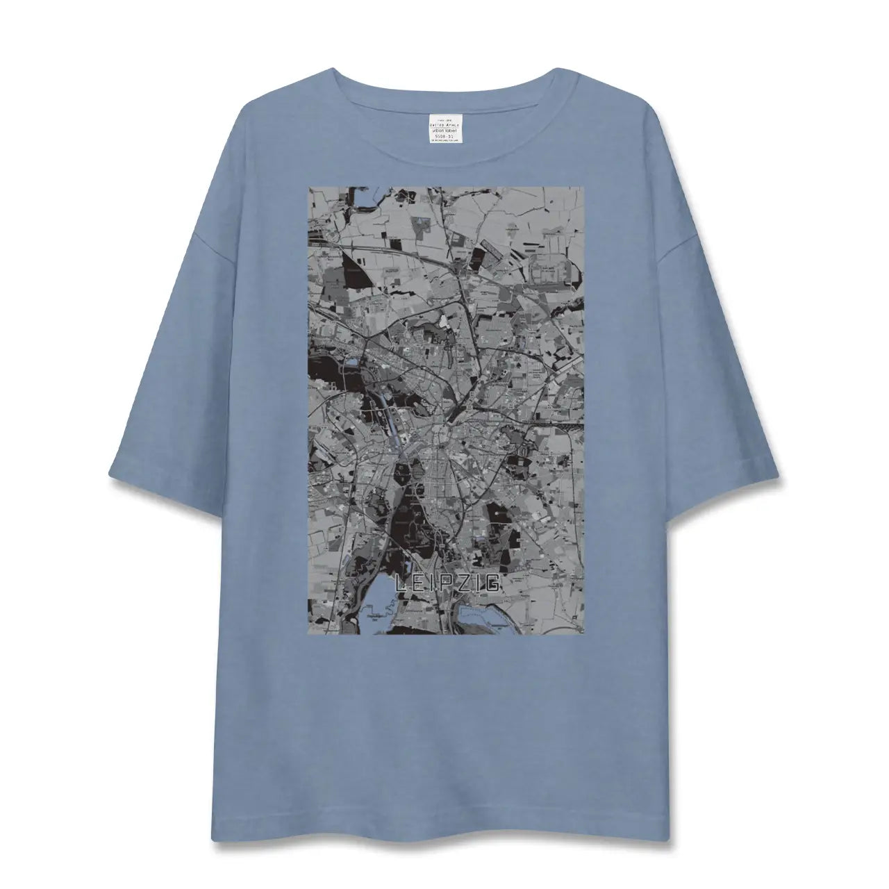 【ライプツィヒ（ドイツ）】地図柄ビッグシルエットTシャツ