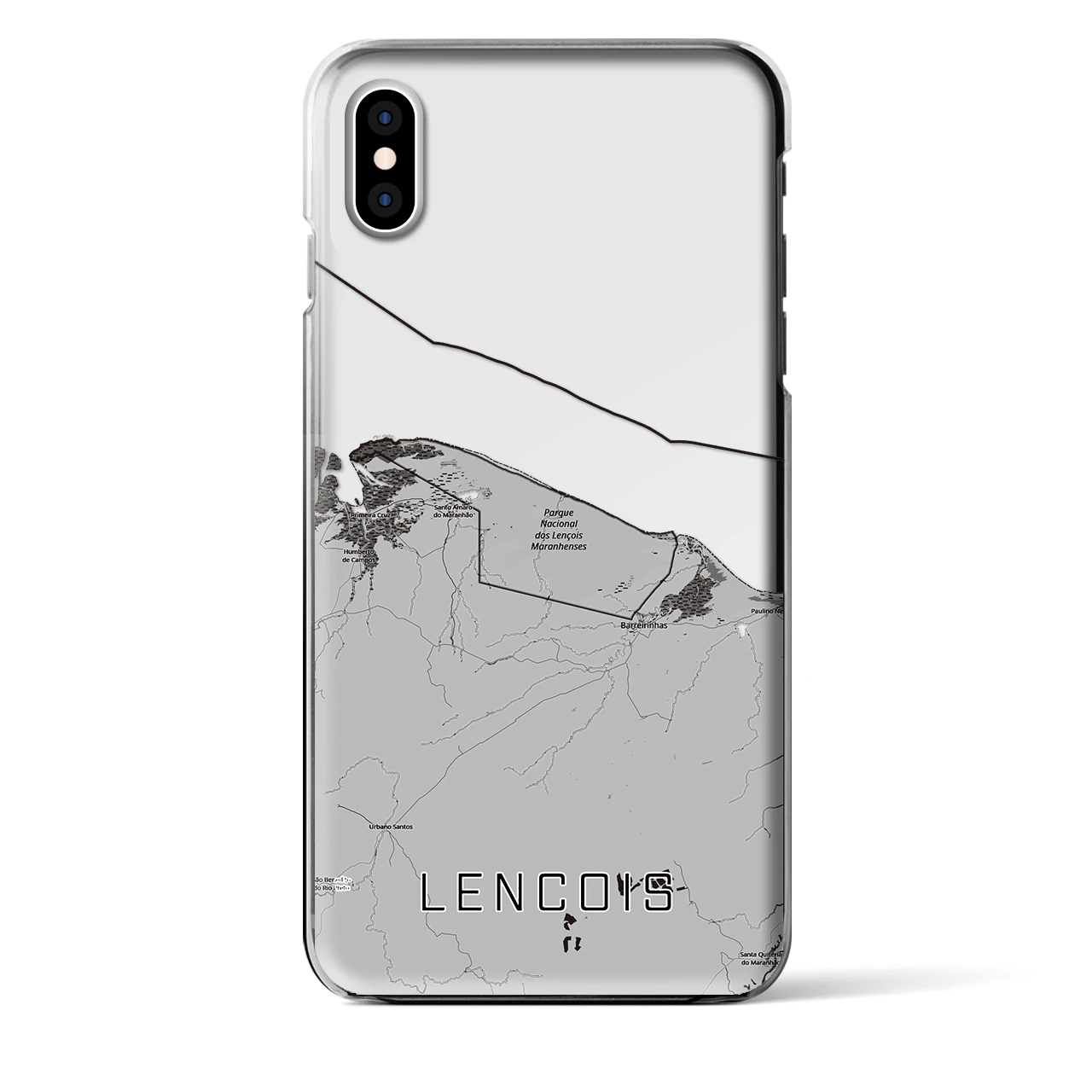 【レンソイス（ブラジル）】地図柄iPhoneケース（クリアタイプ）