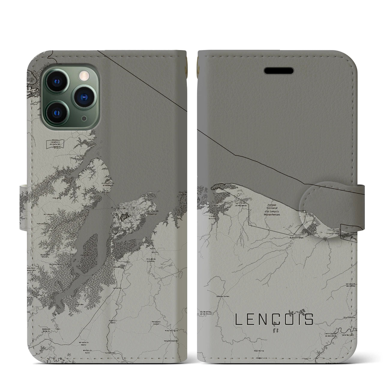 【レンソイス（ブラジル）】地図柄iPhoneケース（手帳タイプ）