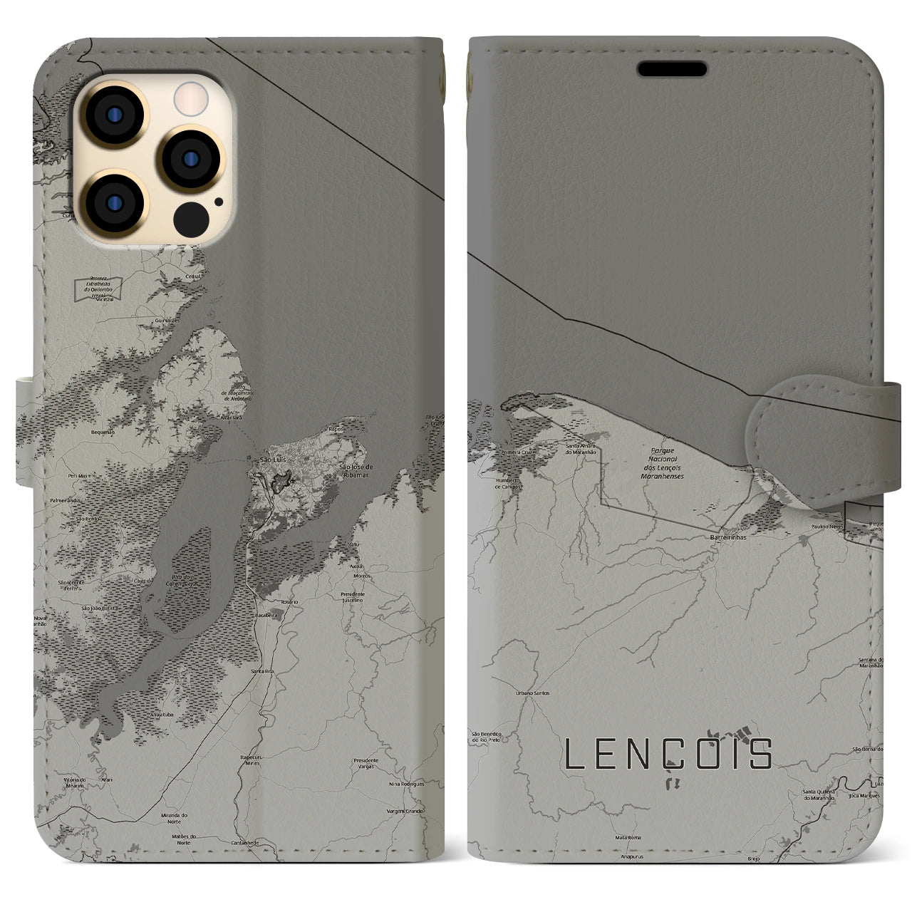 【レンソイス（ブラジル）】地図柄iPhoneケース（手帳タイプ）