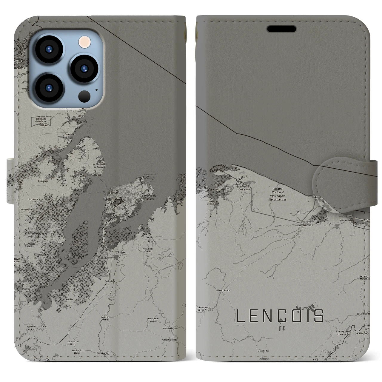 【レンソイス（ブラジル）】地図柄iPhoneケース（手帳タイプ）