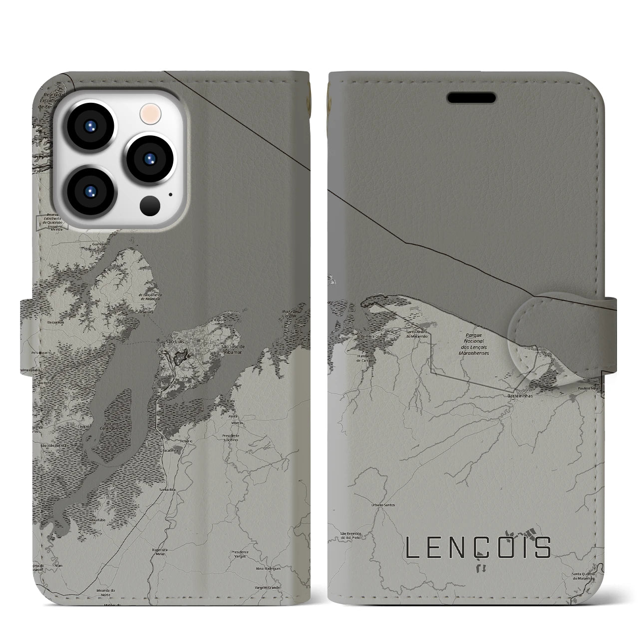 【レンソイス（ブラジル）】地図柄iPhoneケース（手帳タイプ）