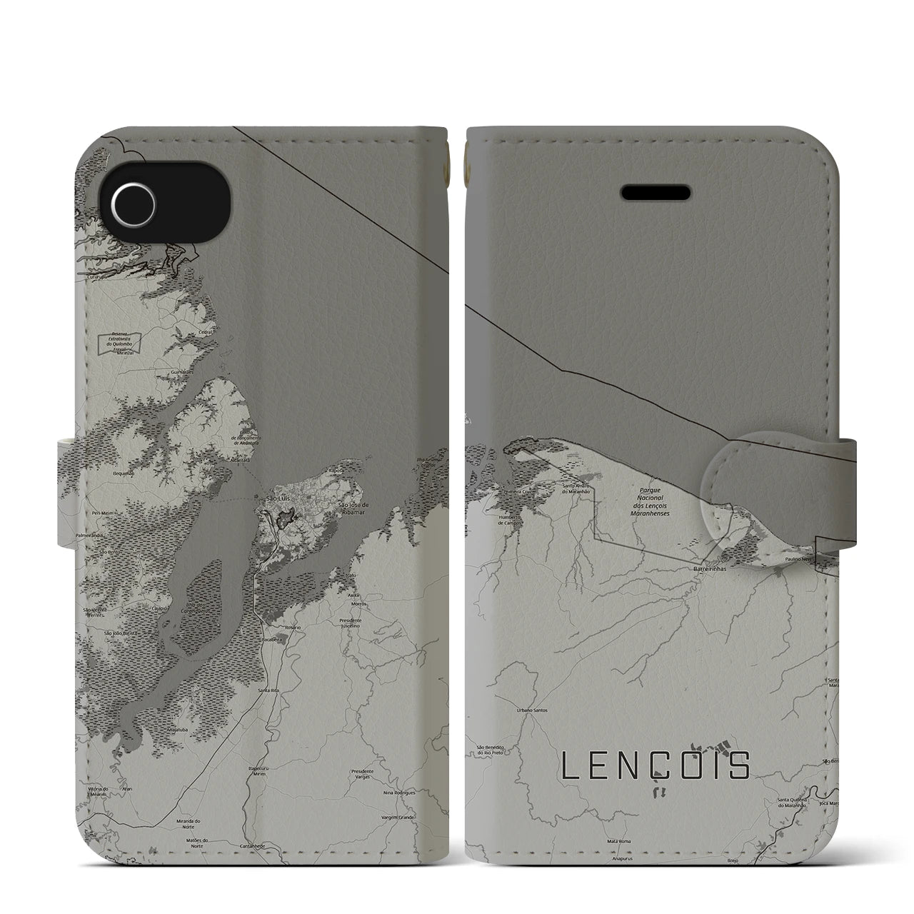 【レンソイス（ブラジル）】地図柄iPhoneケース（手帳タイプ）