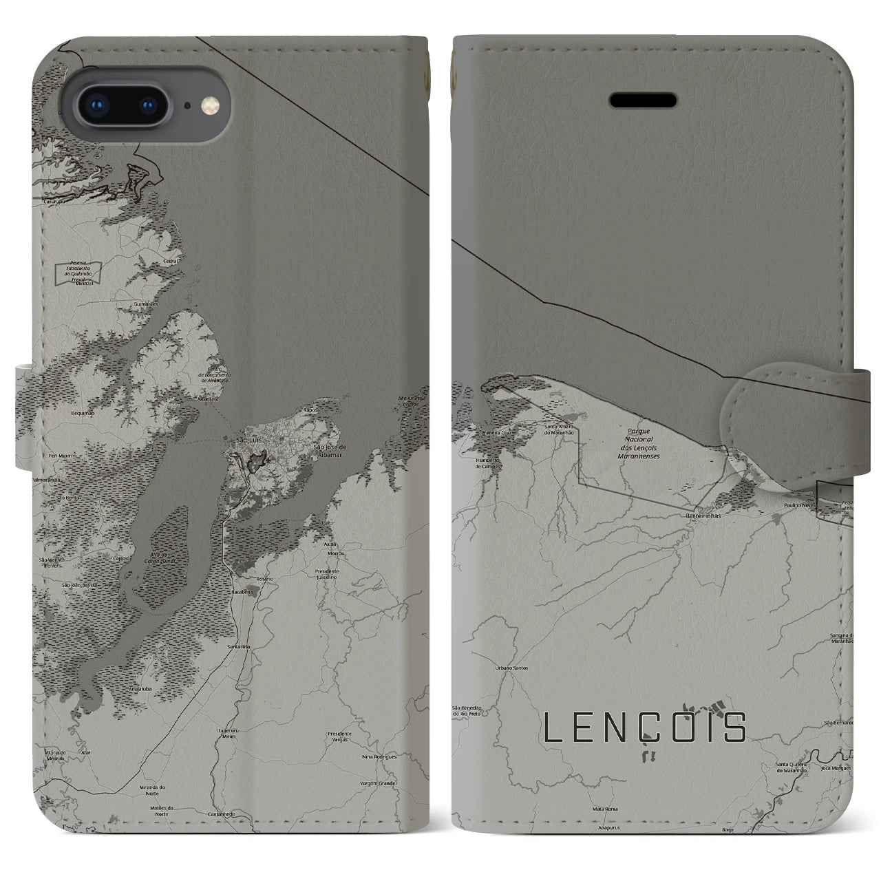 【レンソイス（ブラジル）】地図柄iPhoneケース（手帳タイプ）