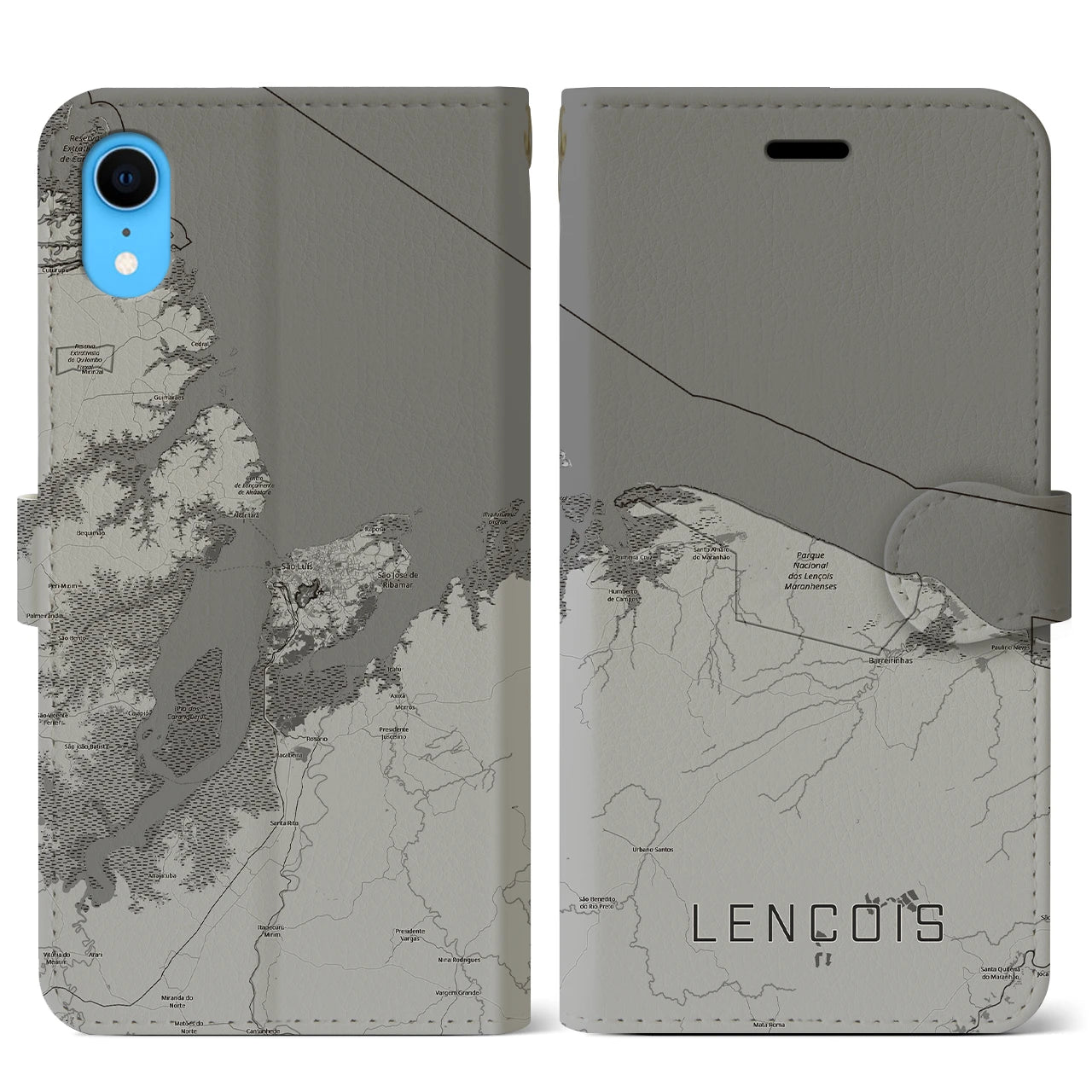 【レンソイス（ブラジル）】地図柄iPhoneケース（手帳タイプ）