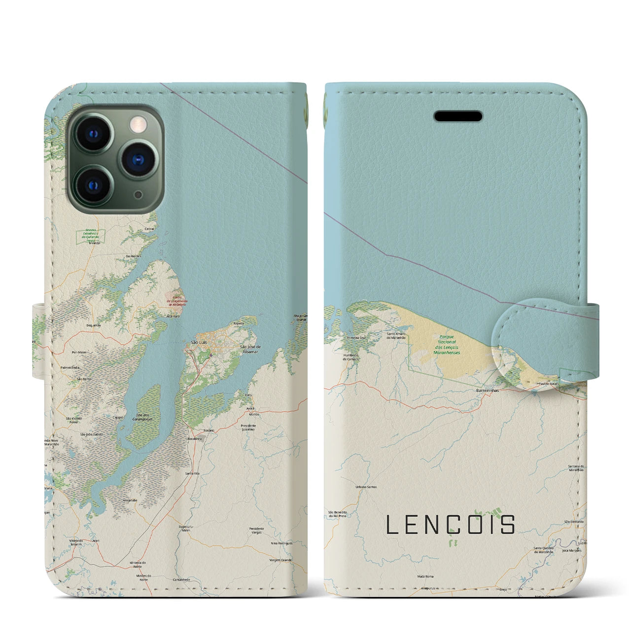 【レンソイス（ブラジル）】地図柄iPhoneケース（手帳タイプ）