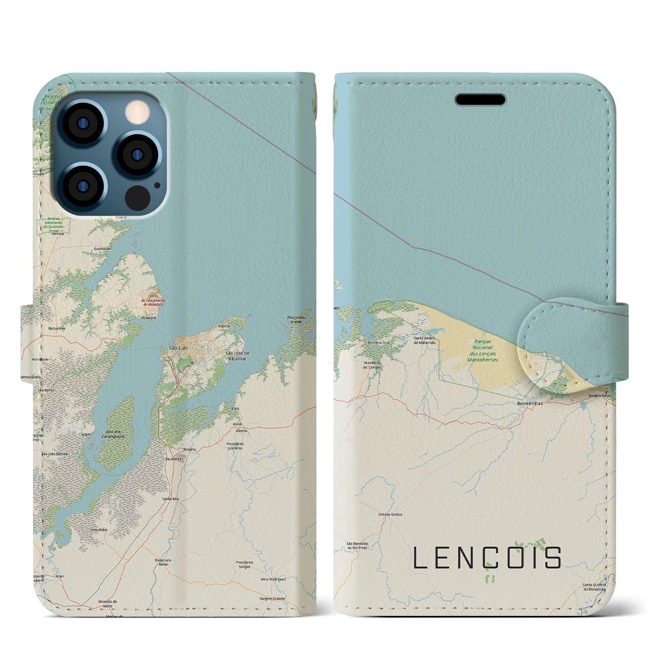 【レンソイス（ブラジル）】地図柄iPhoneケース（手帳タイプ）