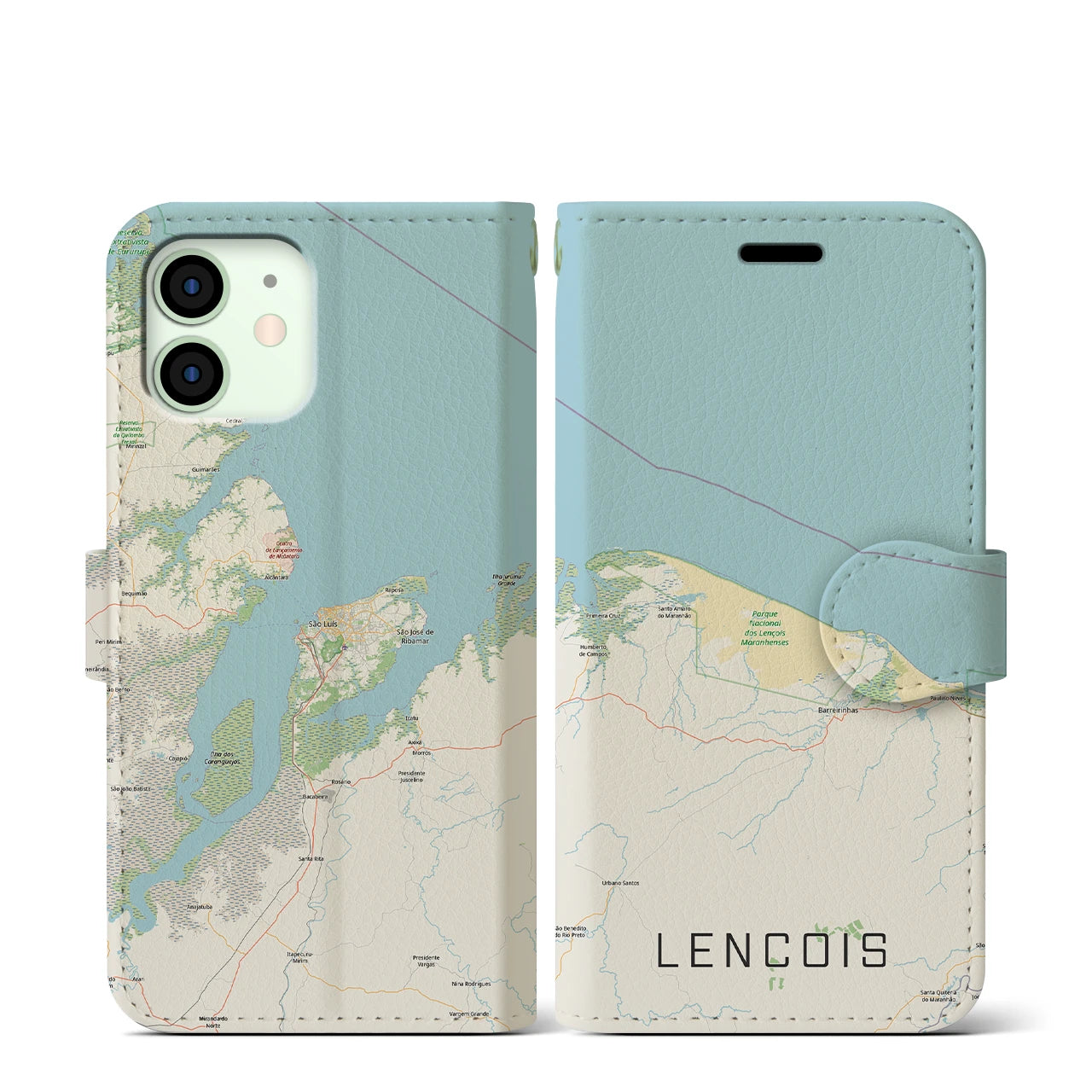 【レンソイス（ブラジル）】地図柄iPhoneケース（手帳タイプ）