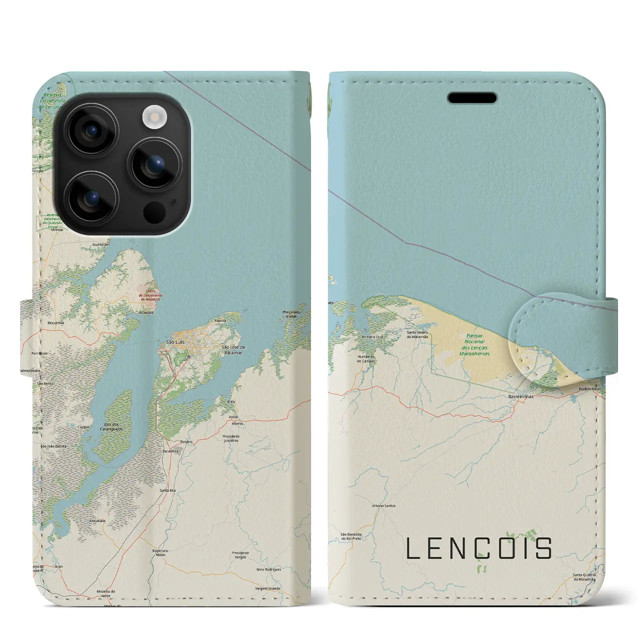 【レンソイス（ブラジル）】地図柄iPhoneケース（手帳タイプ）