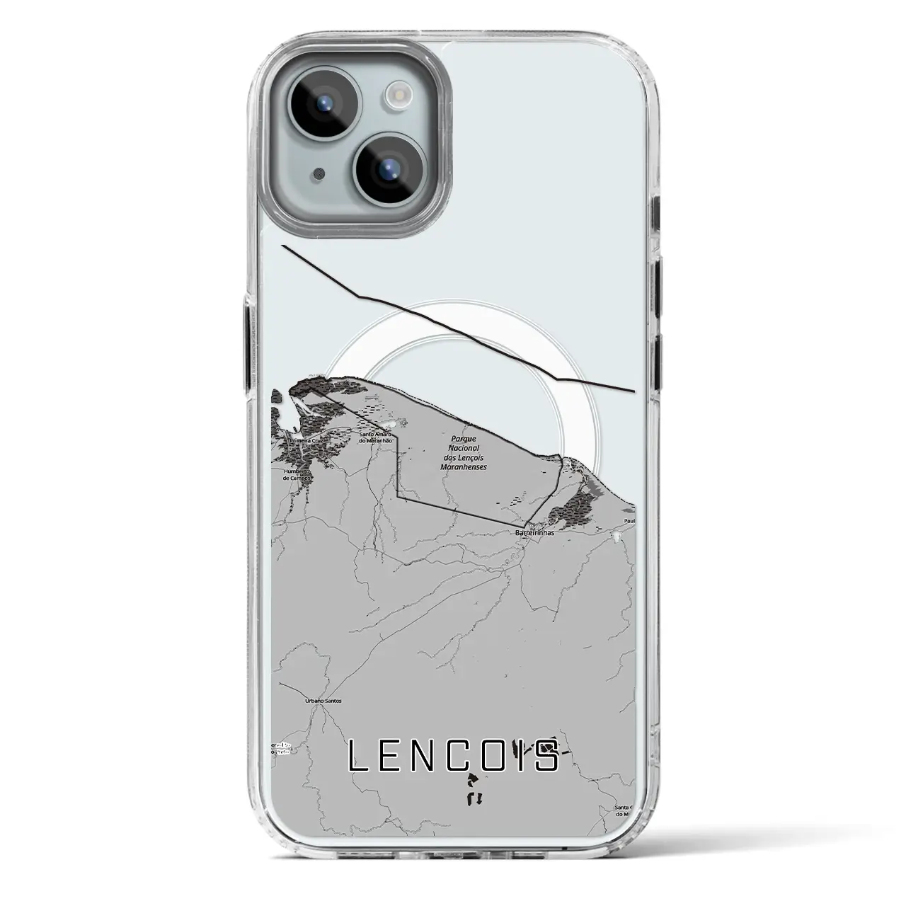 【レンソイス（ブラジル）】地図柄iPhoneケース（MagSafeタイプ）