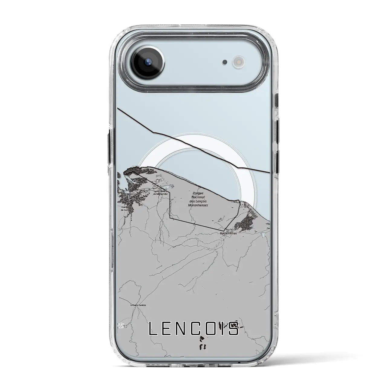 【レンソイス（ブラジル）】地図柄iPhoneケース（MagSafeタイプ）モノトーン・iPhone 17 Pro Max 用