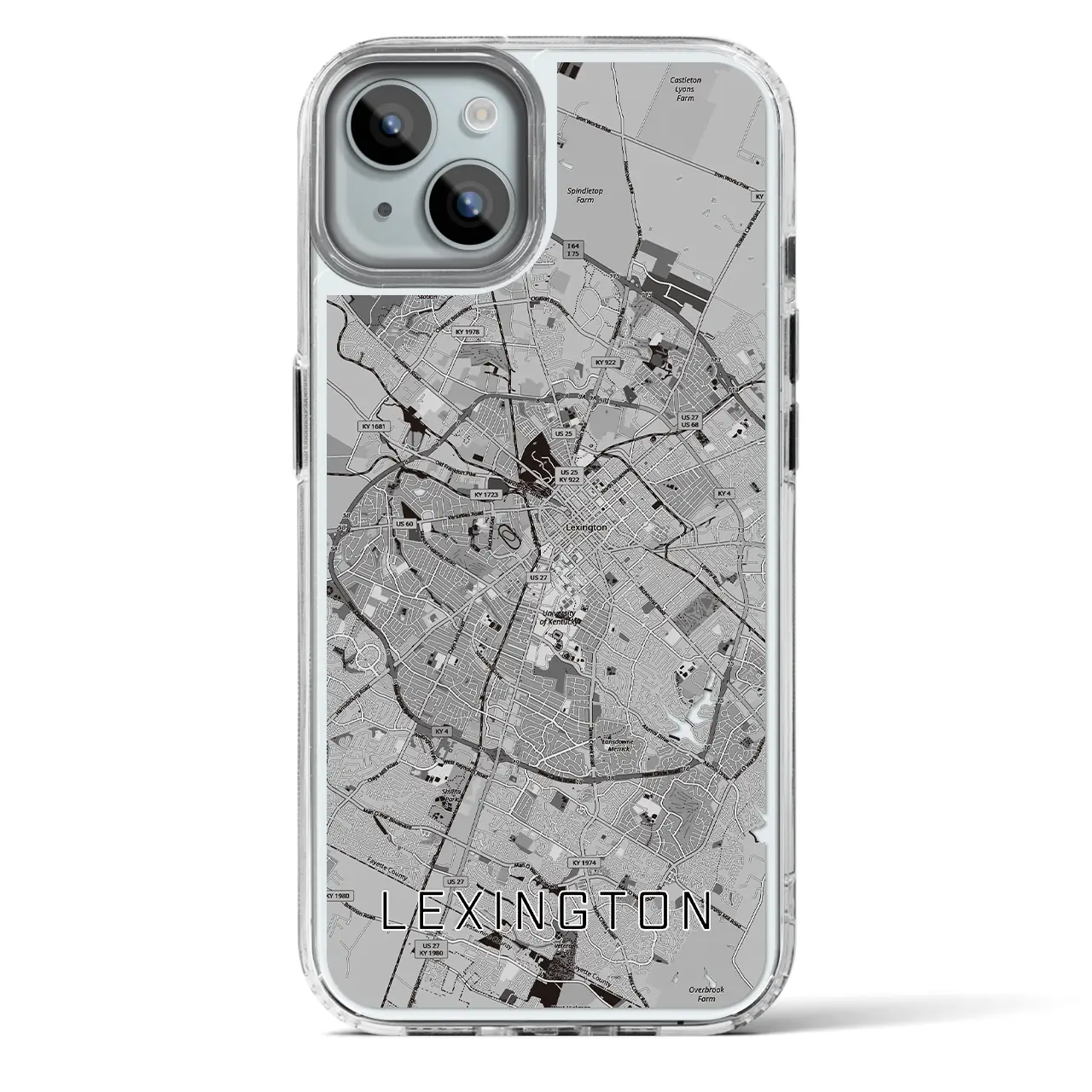 【レキシントン（アメリカ）】地図柄iPhoneケース（MagSafeタイプ）