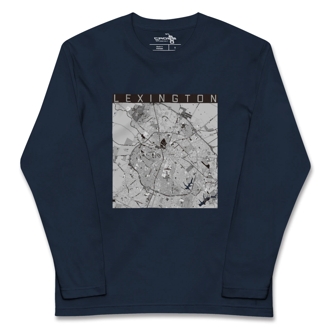 【レキシントン（アメリカ）】地図柄ロングスリーブTシャツ
