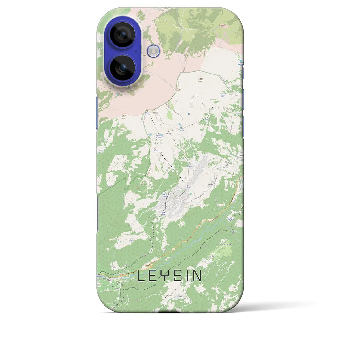 【レザン(スイス)】地図柄iPhoneケース(バックカバータイプ)ナチュラル・iPhone 16 Pro Max 用