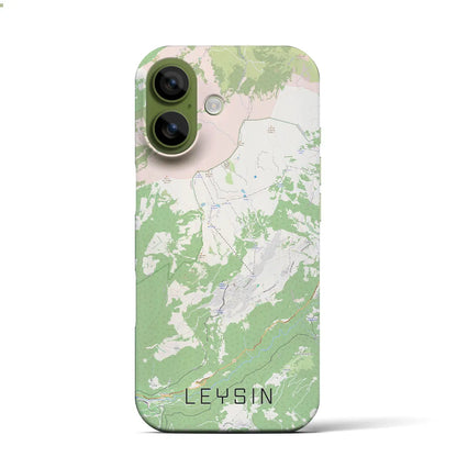 【レザン（スイス）】地図柄iPhoneケース（バックカバータイプ）