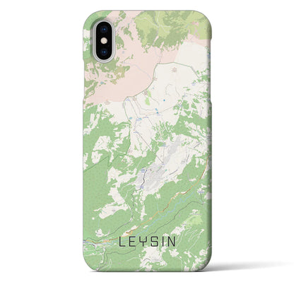 【レザン（スイス）】地図柄iPhoneケース（バックカバータイプ）