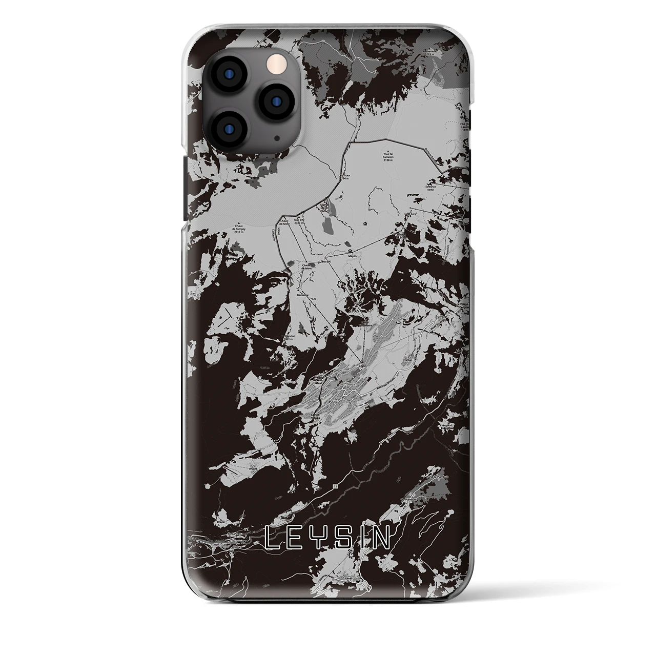 【レザン（スイス）】地図柄iPhoneケース（クリアタイプ）