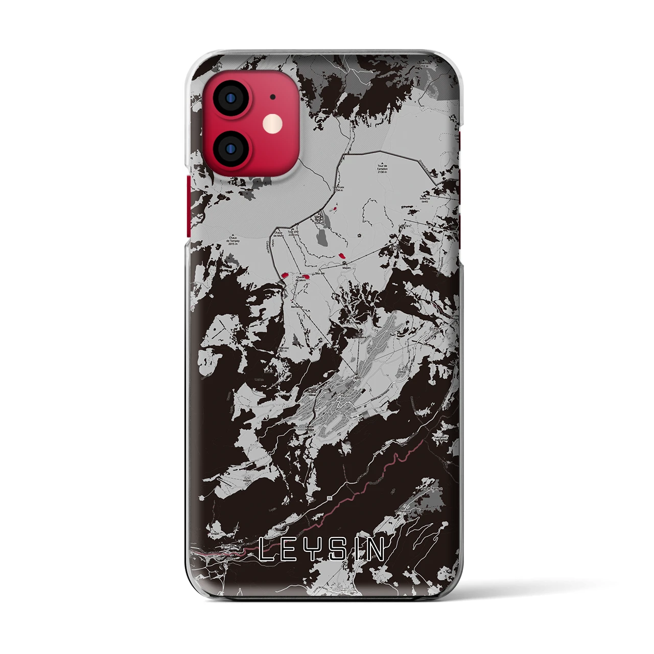 【レザン（スイス）】地図柄iPhoneケース（クリアタイプ）