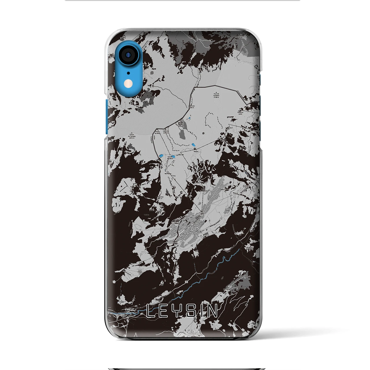 【レザン（スイス）】地図柄iPhoneケース（クリアタイプ）