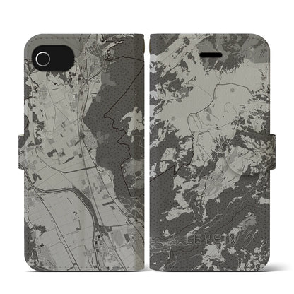 【レザン（スイス）】地図柄iPhoneケース（手帳タイプ）モノトーン・iPhone SE（第3 / 第2世代） / 8 / 7 / 6s / 6 用