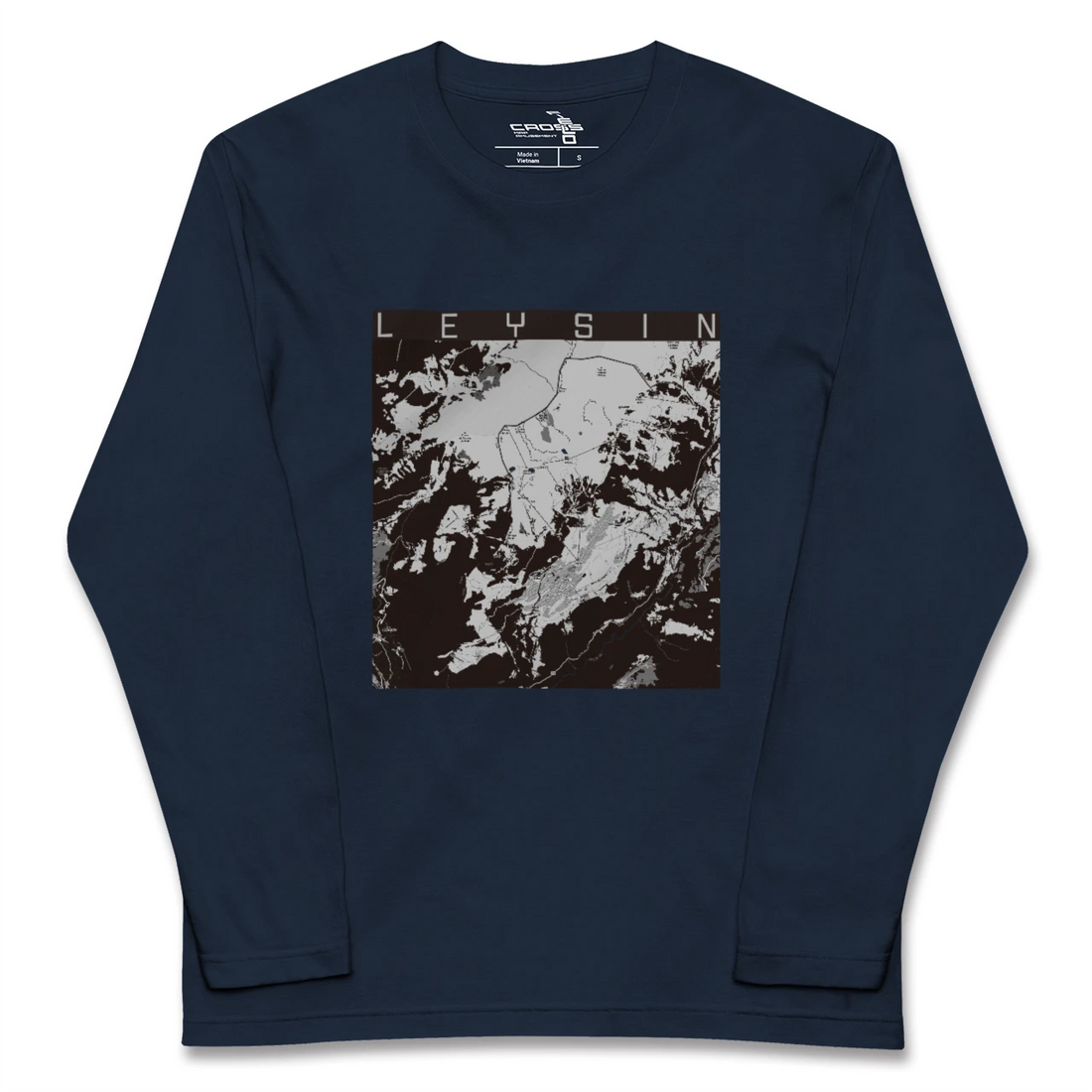 【レザン（スイス）】地図柄ロングスリーブTシャツ