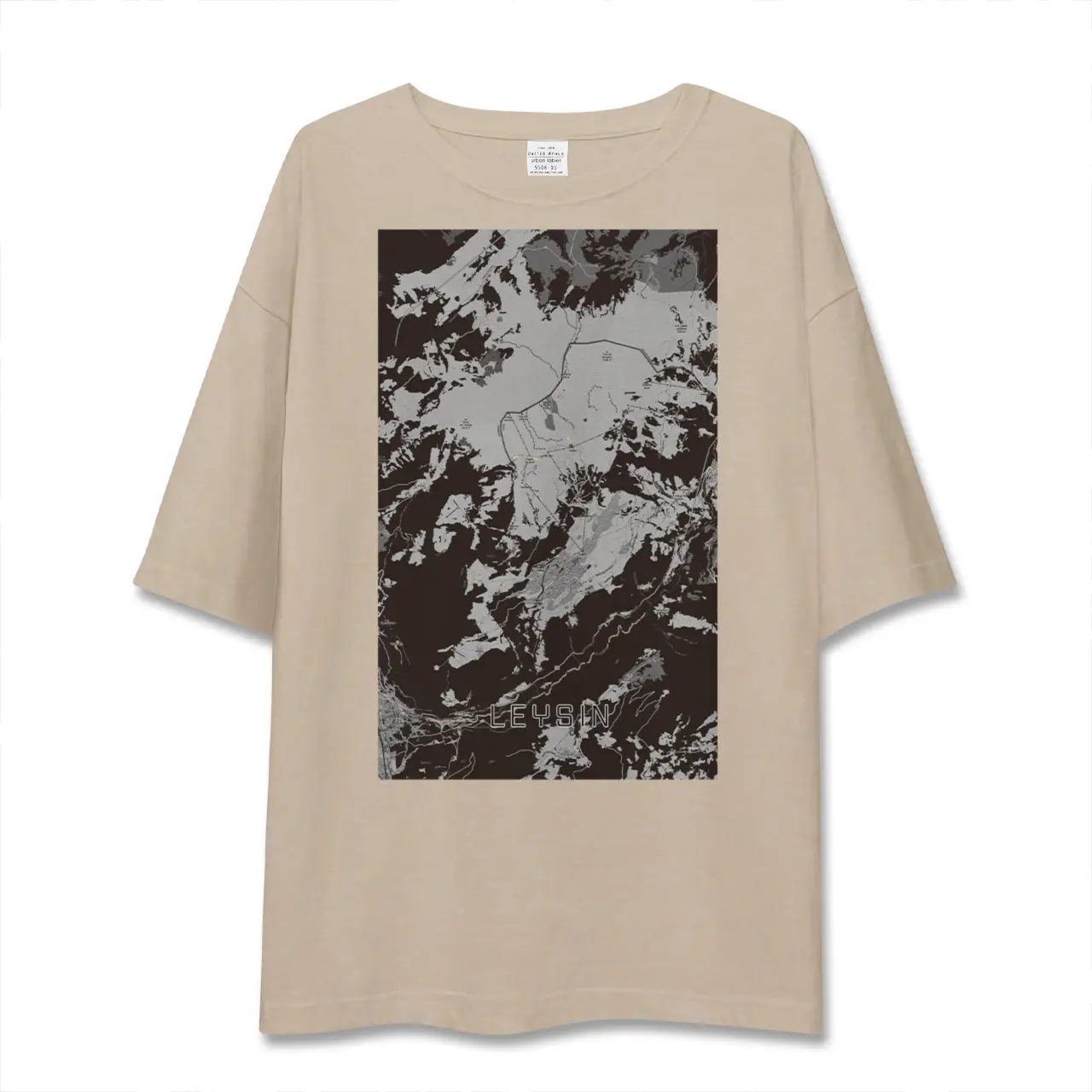 【レザン（スイス）】地図柄ビッグシルエットTシャツ