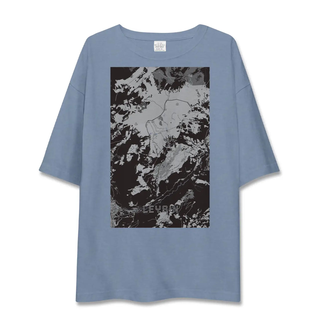 【レザン（スイス）】地図柄ビッグシルエットTシャツ